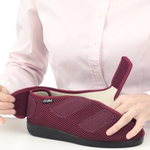 Pantofi ortopedici, calapod lat, dama OrtoMed 6051-T16 bordo