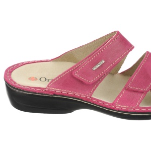 Papuci ortopedici, piele naturala, roz, dama, OrtoMed 3702-P66
