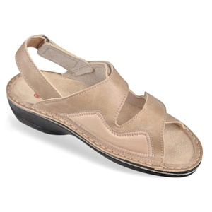 Sandale ortopedice piele pentru monturi, OrtoMed 3703-P58 bej reglabile