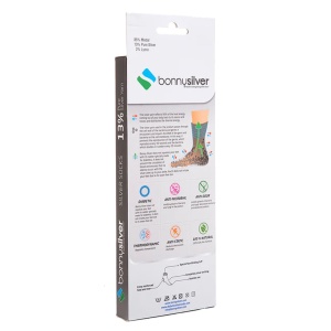 Sosete scurte, cu 13% fir de argint, BonnySilver® 213 gri 