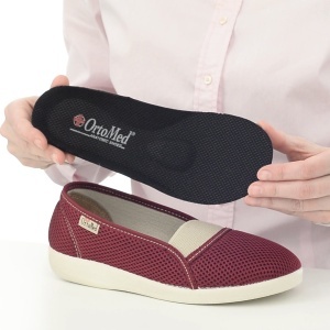 Balerini ortopedici, pentru femei, OrtoMed 6087-T16 bordo