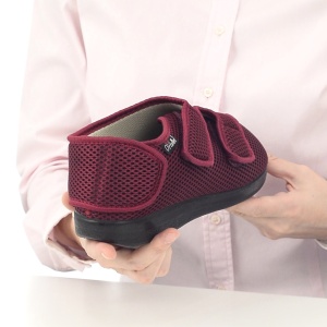 Pantofi ortopedici, calapod lat, dama OrtoMed 6051-T16 bordo