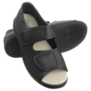 Sandale medicinale dama si barbati PodoWell Aduler negre