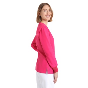 Bluze medicale, fara calcare, Quick Power maneca lunga, fucsia