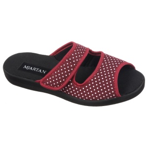 Papuci de casa, ortopedici, dama, Mjartan 543-LC38 bordo