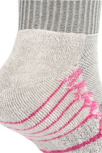 Sosete alergare, 7% fir argint , BonnySilver 303K gri-fucsia