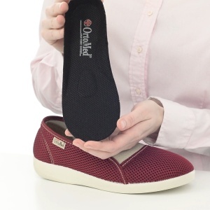 Balerini ortopedici, pentru femei, OrtoMed 6087-T16 bordo
