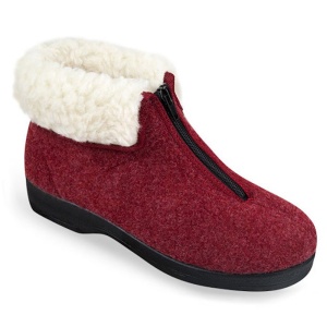 Ghete de casa ortopedice imblanite femei Mjartan 8075-T05 bordo