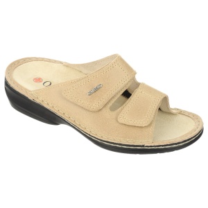 Papuci ortopedici, piele naturala si stretch, Ortomed 3701-P170 bej