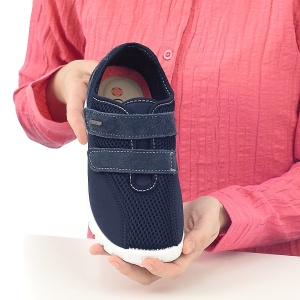 Adidasi ortopedici, stretch, calapod lat, pentru femei OrtoMed 4009-T99 bleumarin