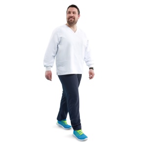 Bluze medicale fara calcare Quick Smart alb maneca lunga