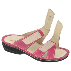 Papuci ortopedici, piele naturala, roz, dama, OrtoMed 3702-P66