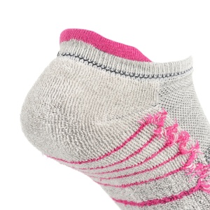 Sosete alergare, 5% fir argint , BonnySilver 302K gri-fucsia