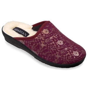 Saboti de casa, ortopedici, imblaniti, Mjartan 7057-S157 bordo