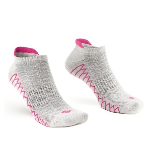 Sosete alergare, 5% fir argint , BonnySilver 302K gri-fucsia