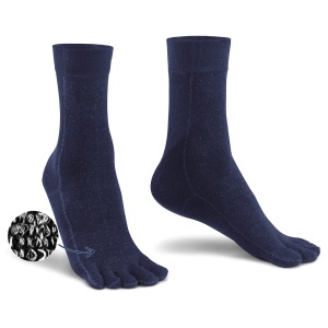 Sosete cu degete, pentru diabetici, BonnySilver 116K, 13% fir argint