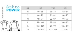 Tabel de marimi bluze Quick Power