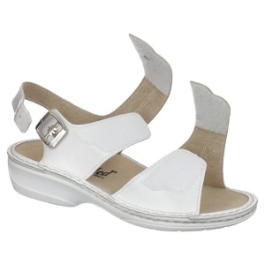 Sandale ortopedice piele albe dama OrtoMed 3728-P129 - Img 3