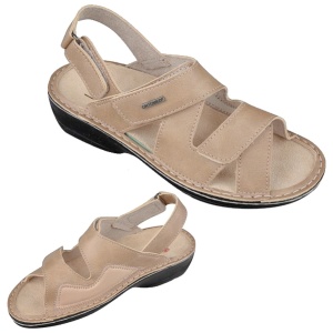 Sandale ortopedice, piele naturala, OrtoMed 3703-P58 bej