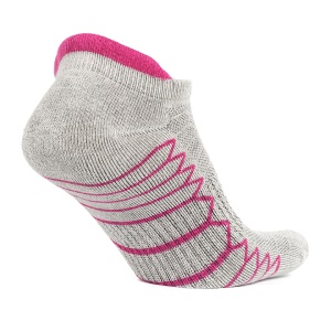 Sosete alergare, 5% fir argint , BonnySilver 302K gri-fucsia