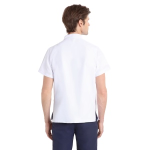 Bluze medicale, fara calcare, cu fermoar, maneca scurta, Quick Next alb