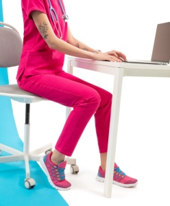Pantaloni medicali fara calcare Quick Fast fucsia