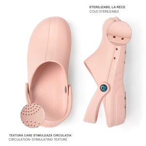 Saboti medicali impermeabili roz pentru femei Suecos Oden Pink