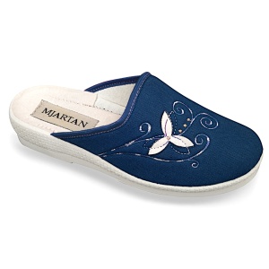 Saboti de casa, ortopedici, pentru femei, Mjartan 6057-LC112-L26 bleumarin