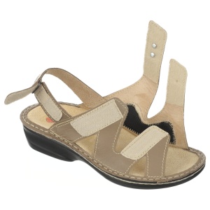 Sandale ortopedice piele pentru monturi, OrtoMed 3703-P152 bej