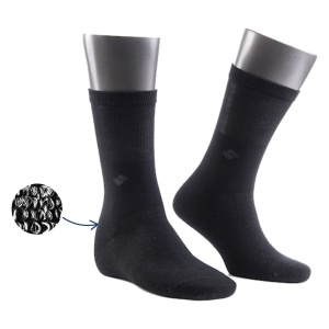 Sosete pentru diabetici cu fir de argint 22% BonnySilver 111 negru