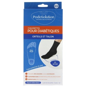 Sosete medicale de protectie pentru diabetici, cu gel, PodoSolution®