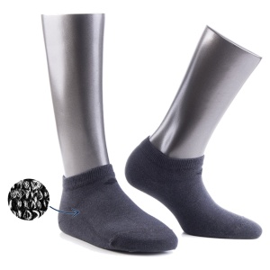 Sosete scurte, cu 13% fir de argint, BonnySilver® 213 gri 