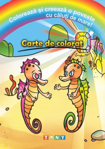 Coloreaza si creează o poveste cu căluți de mare!