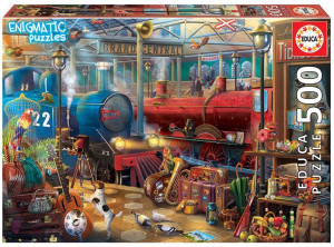 Puzzle 500 piese Enigmatic Train Station. Puzzle 500 piese. .