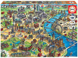 Puzzle London Map. Puzzle 500 piese. .