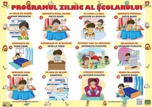 Planșa Programul zilnic al școlarului