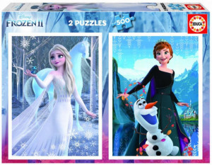 Puzzle 2x500 Piese Frozen.
