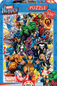 Puzzle 500 piese Marvel Heroes. Puzzle 500 piese. .