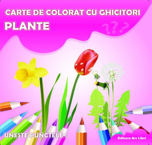 Carte de colorat cu ghicitori - Plante