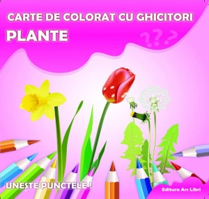 Carte de colorat cu ghicitori - Plante