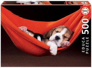 Puzzle 500 piese Sleeping in a Hammock. Puzzle 500 piese. .