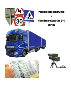 Chestionare Auto Cat. C+E DRPCIV + Codul Rutier 2025