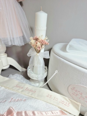 Lumanare botez personalizata