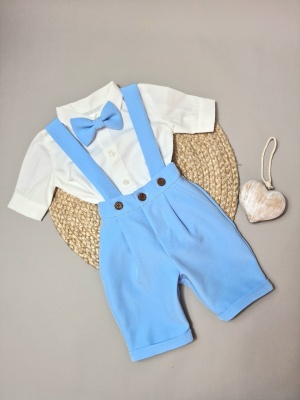 Costum de botez bej