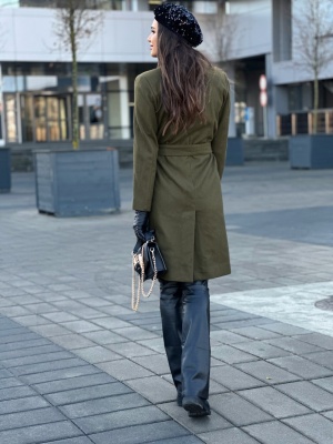 Palton kaki elegant VICTORIA 11