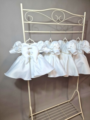 Rochie botez cu aripi de inger