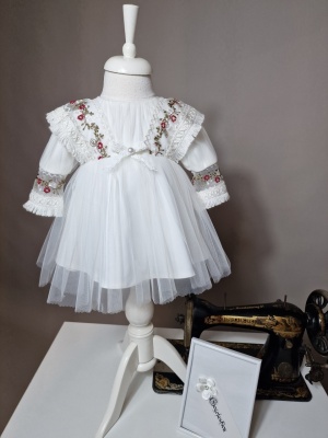 Rochiță botez cu tulle