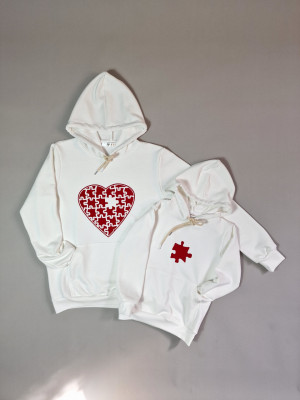 Set hanorace mama fiu /fiică - Puzzle