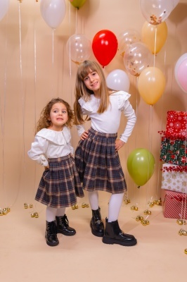 Fustă fete carouri