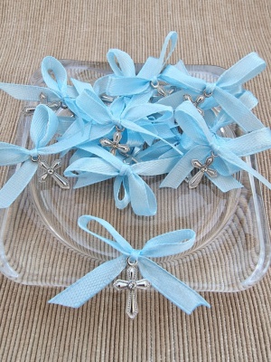 Cruciulite de botez bleu